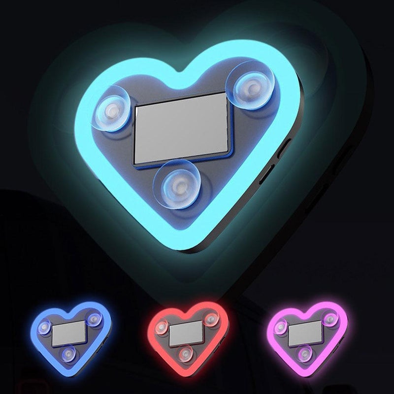 Car LED Ambient Light - 2025 Solar-Powered Heart-Shaped LED Neon Light, IP65 Waterproof, Switchable Modes, Romantic Car, Outdoor Decor, for Couples - Image 1